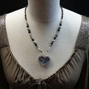 Heart Shaped Necklace w/floating charms